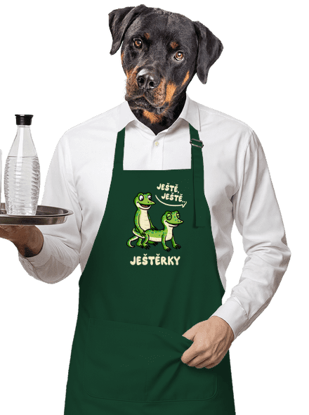 Ještě, ještě zástěra Bottle Green