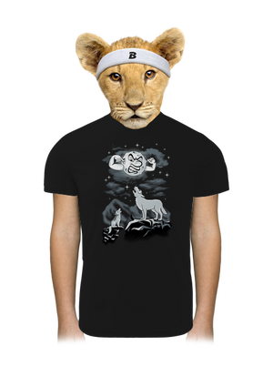 Vlčí árie dětské sportovní tričko Black