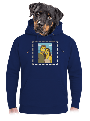 Simpsonovi z vlastní fotky unisex mikina premium Navy