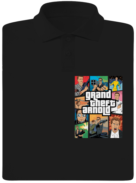 Grand Theft Arnold pánská polokošile Black