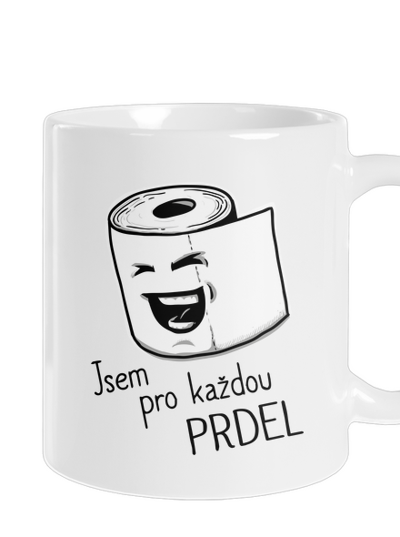 Prdel klasický hrnek White