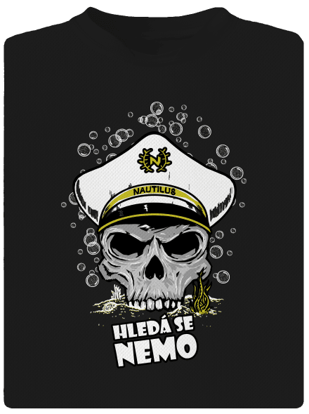 Kapitán Nemo dětské sportovní tričko Black