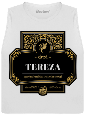 Alkoholová etiketa dámské tílko volné White