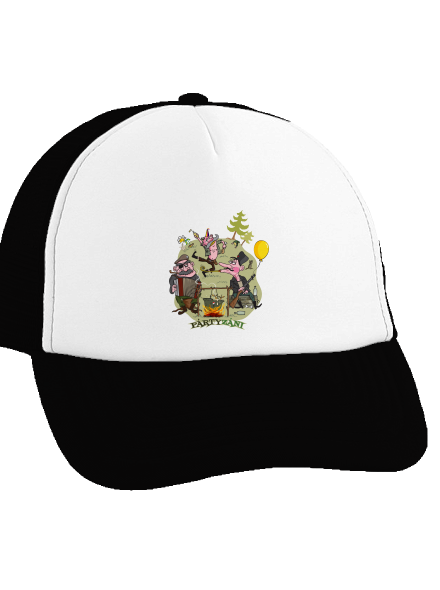 Pártyzáni kšiltovka truckerka Black cap
