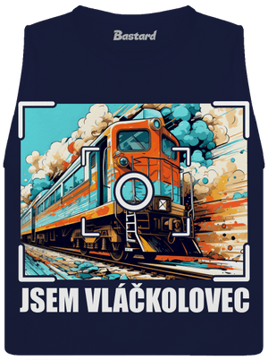 Jsem vláčkolovec dámské tílko volné Navy