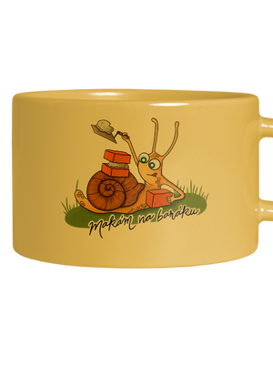 Makám na baráku hrnek makronka Yellow Macaron