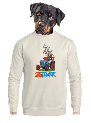 ZeThor unisex mikina bez kapuce Off White