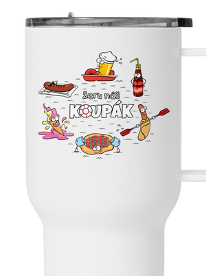 Český koupák termohrnek White