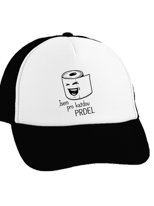 Prdel kšiltovka truckerka Black cap