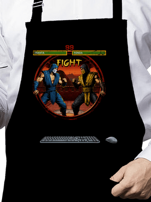 B17: Mortal Kombat zástěra Black