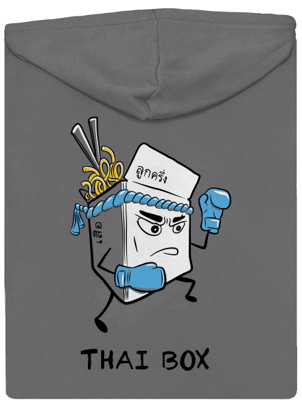 Thai box dámská mikina na zip Steel Gray