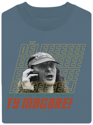 B18: Jiří Kára unisex mikina bez kapuce Nordic Blue