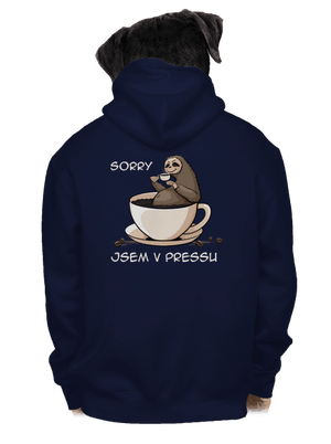 V pressu pánská mikina na zip Navy