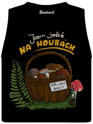 Na houbách dámské tílko volné Black