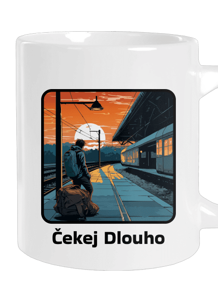 Čekej dlouho velký hrnek White