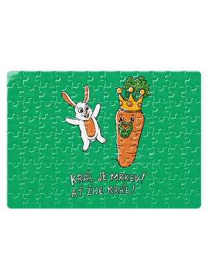 Král je mrkev, ať žije král puzzle White