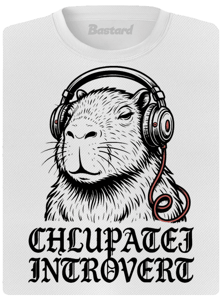 Chlupatej introvert dámské sportovní tričko White