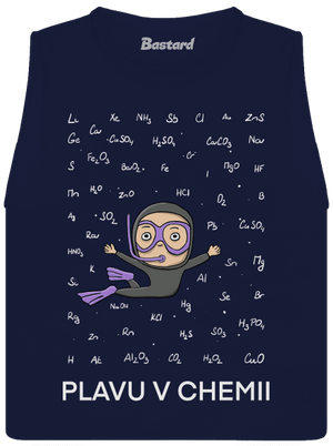 Plavu v chemii dámské tílko volné Navy