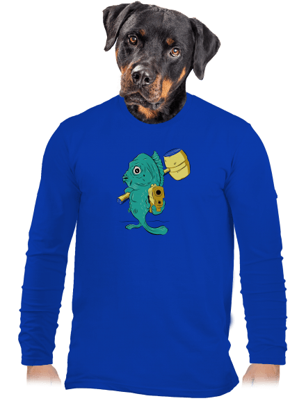 Poslední štědrovečerní pánské dlouhý rukáv Royal Blue
