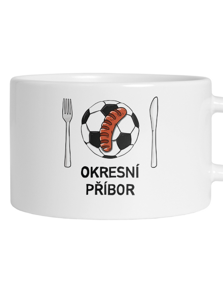 Okresní příbor hrnek makronka White