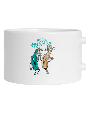 Vylitý hrnek makronka White