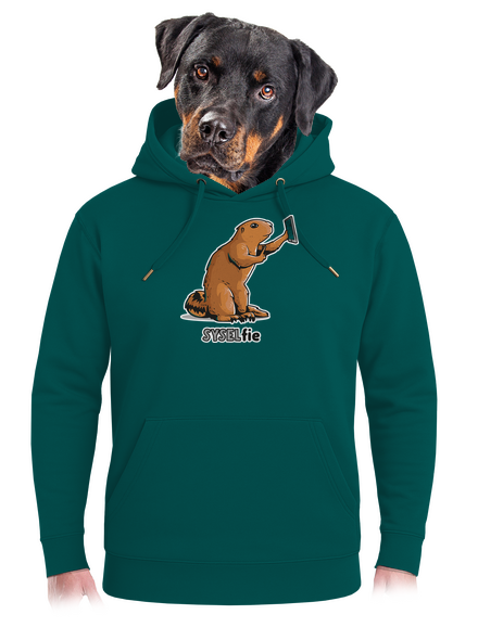 Syselfie unisex mikina premium Emerald Green