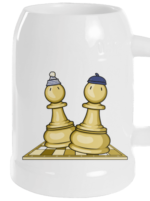 Šach a Mat půllitr White