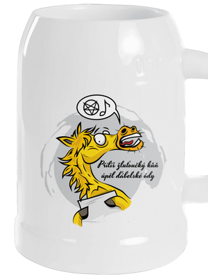 Žluťoučký kůň půllitr White
