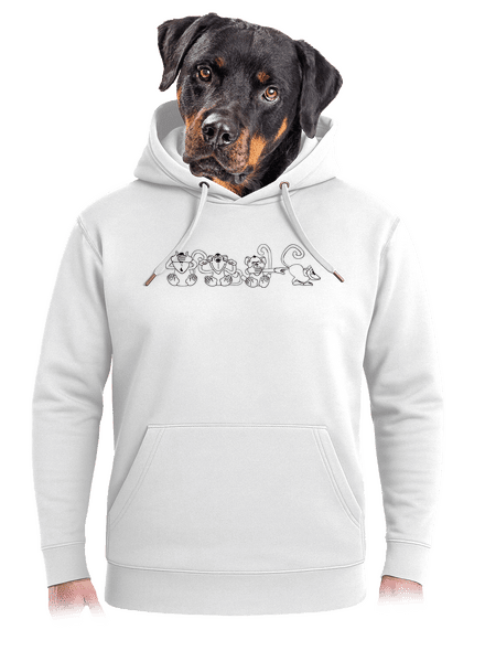 Omalovánka: Opice unisex mikina premium Snowwhite