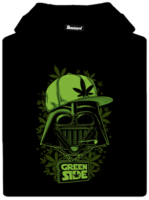 Green Side pánská mikina klokanka Black