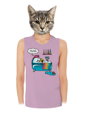 Jak se stát jednorožcem dámské tílko volné Lilac