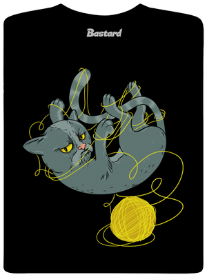 Nevrlý kocour pánské dlouhý rukáv Black