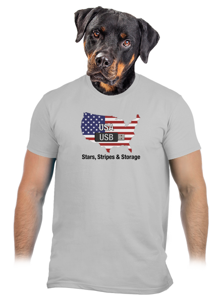 USA a USB pánské tričko Pacific Grey