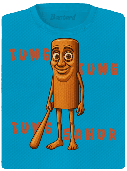 Tung Tung Tung Sahur – Italian Brainrot dámské sportovní tričko Blue Atol