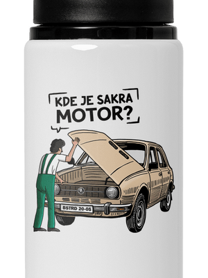 Kde je motor? lahev na vodu White