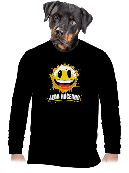 Jedu načerno pánské dlouhý rukáv Black