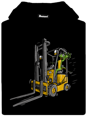 Ještěrka  pánská mikina klokanka Black