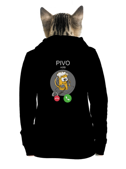 Pivo volá dámská mikina na zip Black