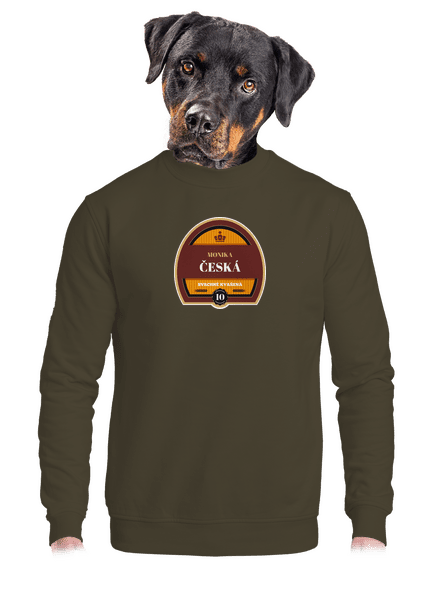 Pivní etiketa unisex mikina bez kapuce Urban Khaki