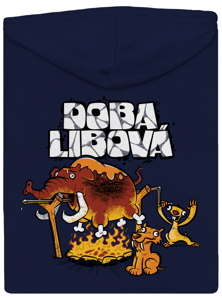 Doba libová pánská mikina na zip Navy