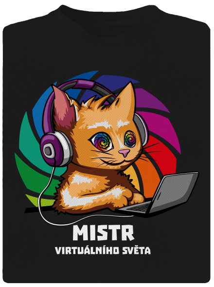 Mistr virtuálního světa dětské sportovní tričko Black