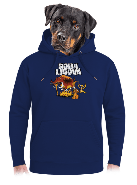 Doba libová unisex mikina premium Navy