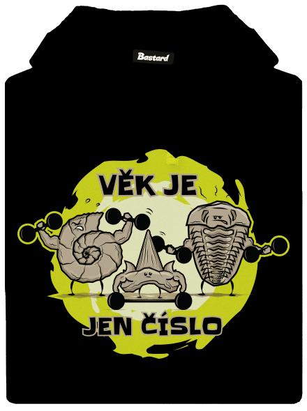 Věk je jen číslo pánská mikina klokanka Black