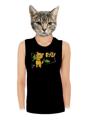 Kočičí horoskop: Ryby dámské tílko volné Black