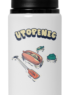 Utopenec lahev na vodu White