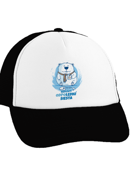 Odpolední siesta kšiltovka truckerka Black cap