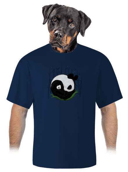 Dvě spící pandy unisex tričko oversized Midnight Blue
