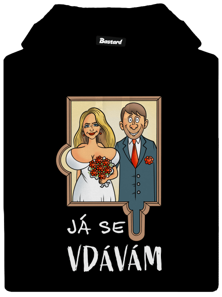 Já se žením/vdávám dámská mikina klokanka Black