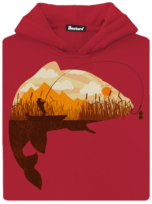 Kapitální úlovek dětská mikina klokanka Fire Red