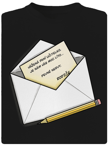 Dopis učitelce dětské sportovní tričko Black